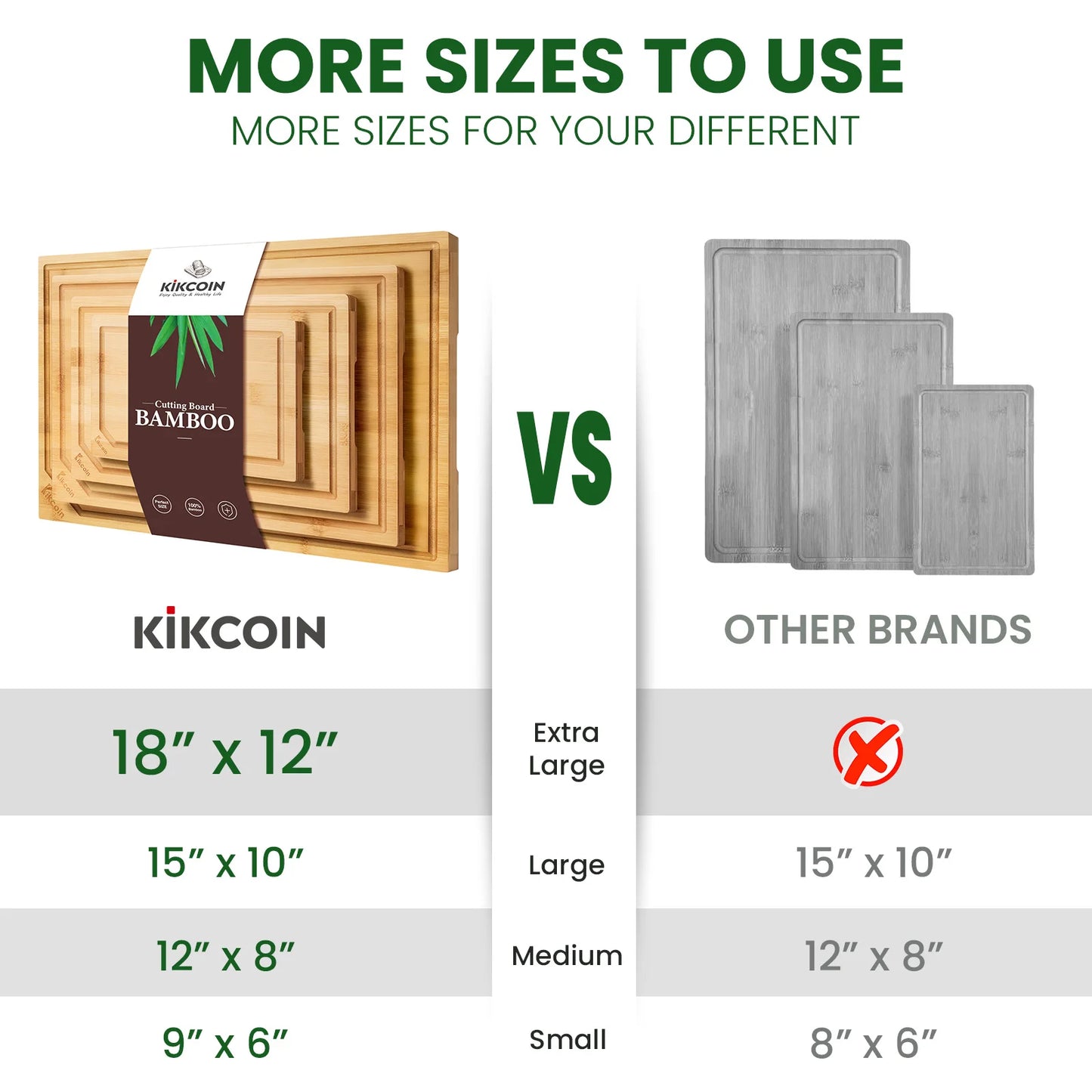 4-Piece XL Bamboo Cutting Board