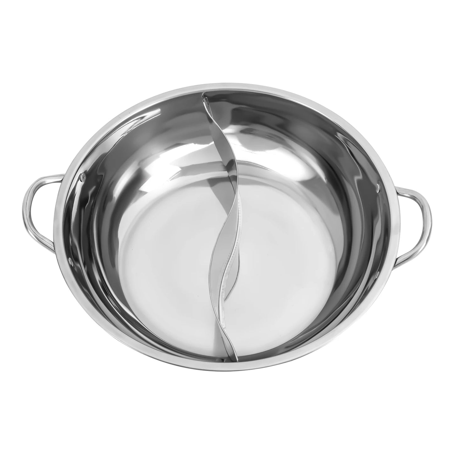 34cm Double Split Stainless Steel Hot Pot With Cover