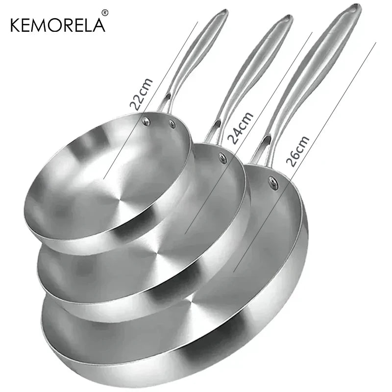 3 pc Stainless Steel Pan Set