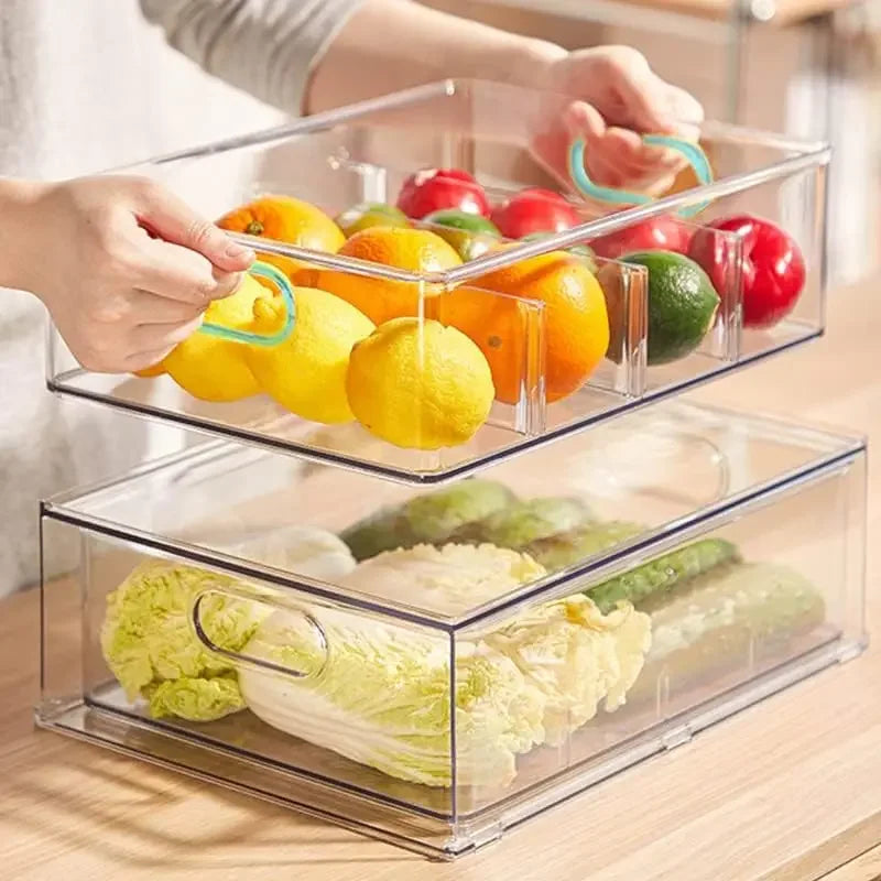 4 Pack Stackable Refrigerator Organizer