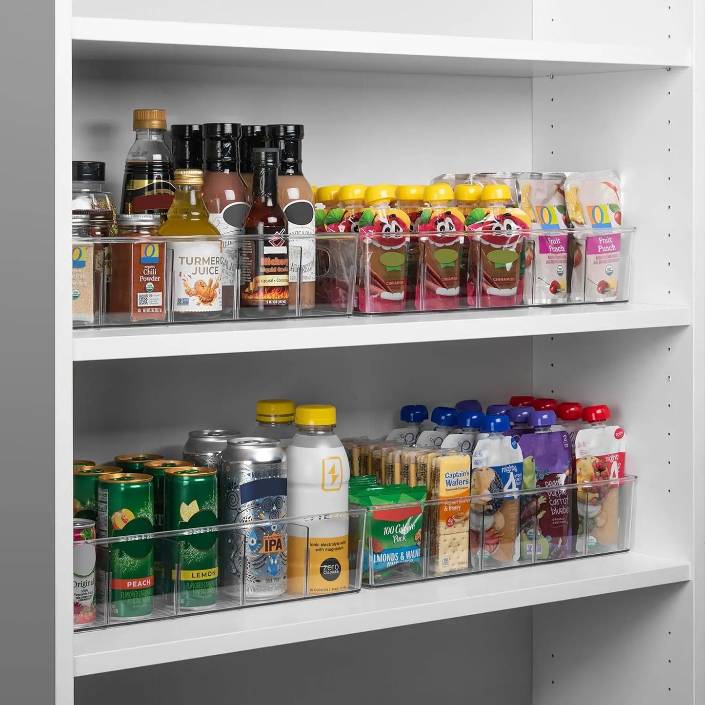 Plastic Pantry Organization and Storage Bins