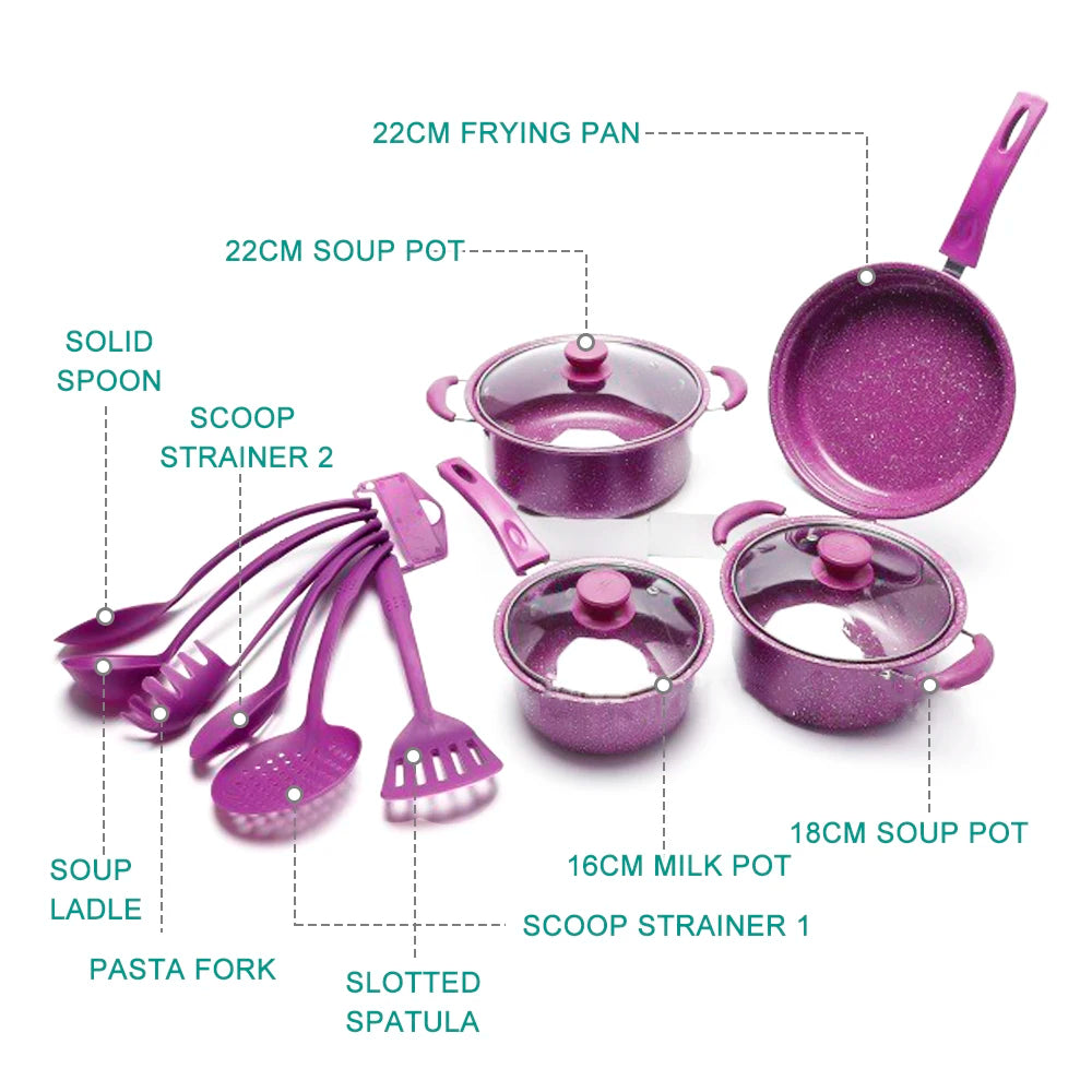 13-Piece Non-Stick Cookware Set Great Gift Item