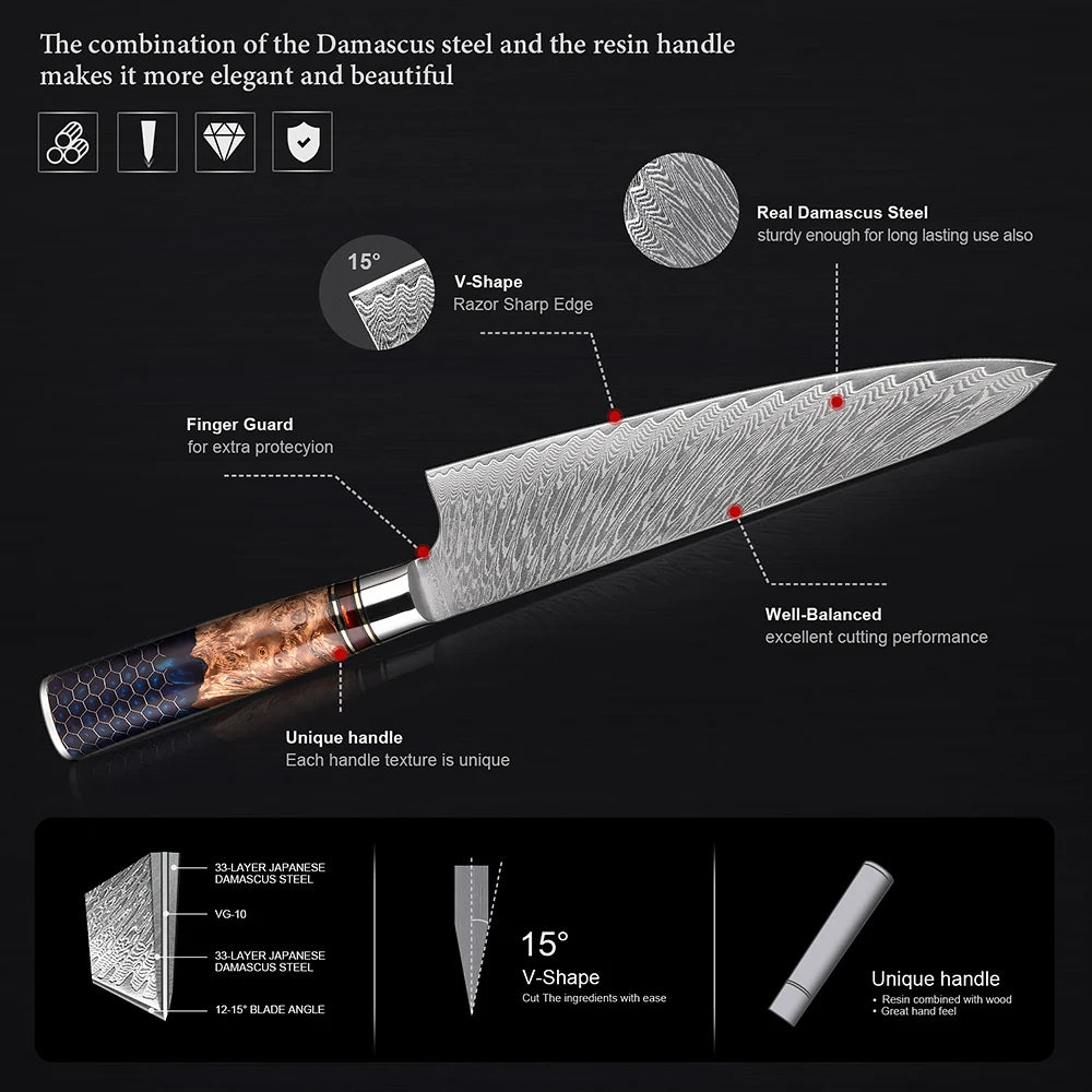 8 Inch Damascus Steel Chef Knife