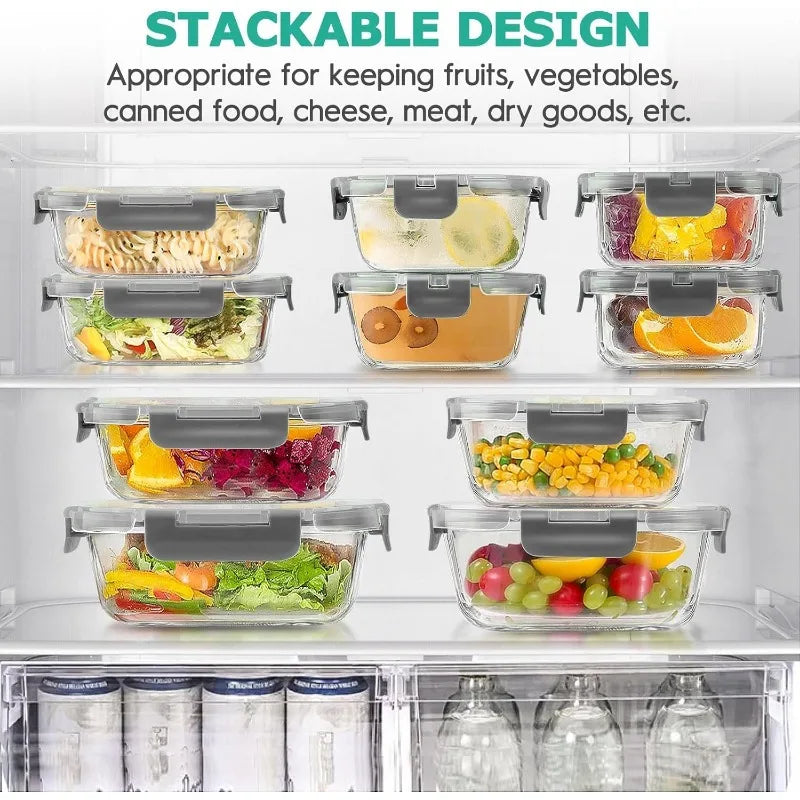 34pcs Food Storage Containers w/Lids