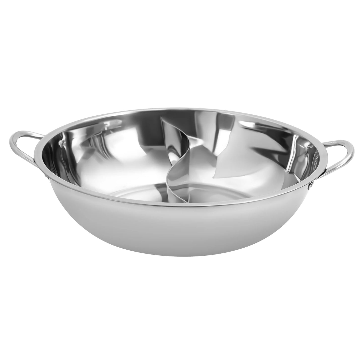 34cm Double Split Stainless Steel Hot Pot With Cover