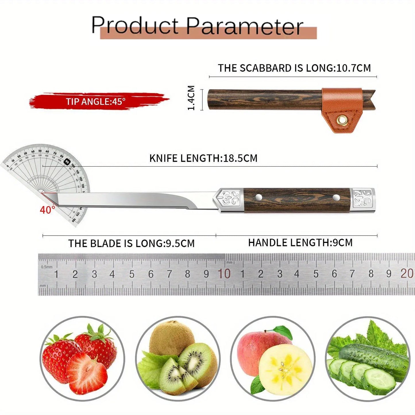 2pcs Kitchen Fruit Knife