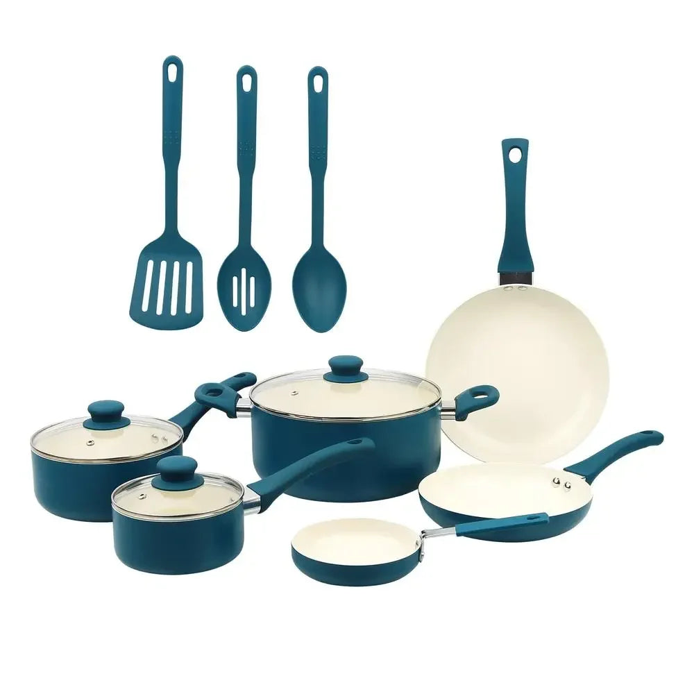 12 pc Corsair Blue Cookware Set