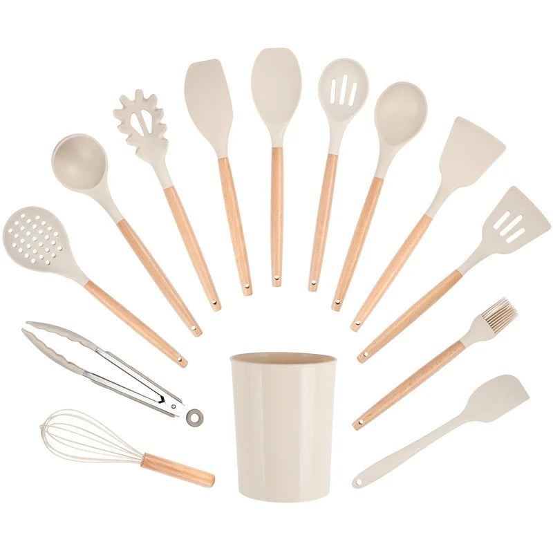 14pc Kitchen Cooking Utensil Set with Caddy