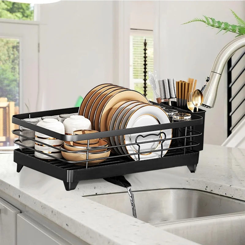 1 or 2-Tier Space-Saving Kitchen Dish Drying Rack