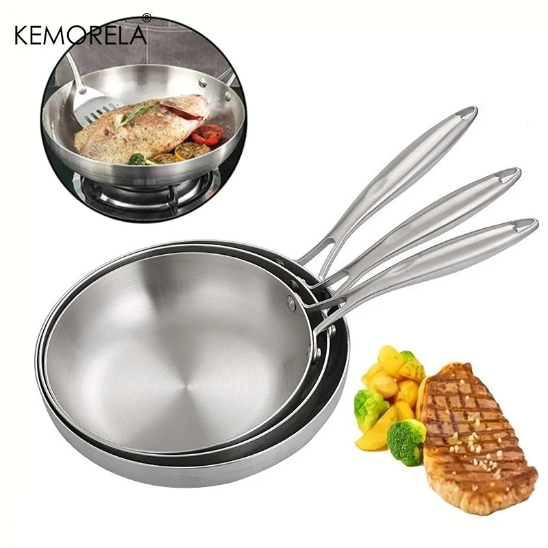 3 pc Stainless Steel Pan Set