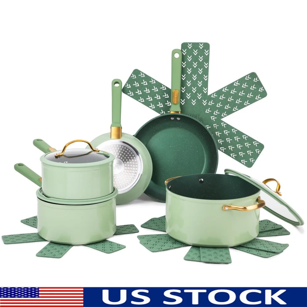 12 Piece Granite Cookware Set w/Lids