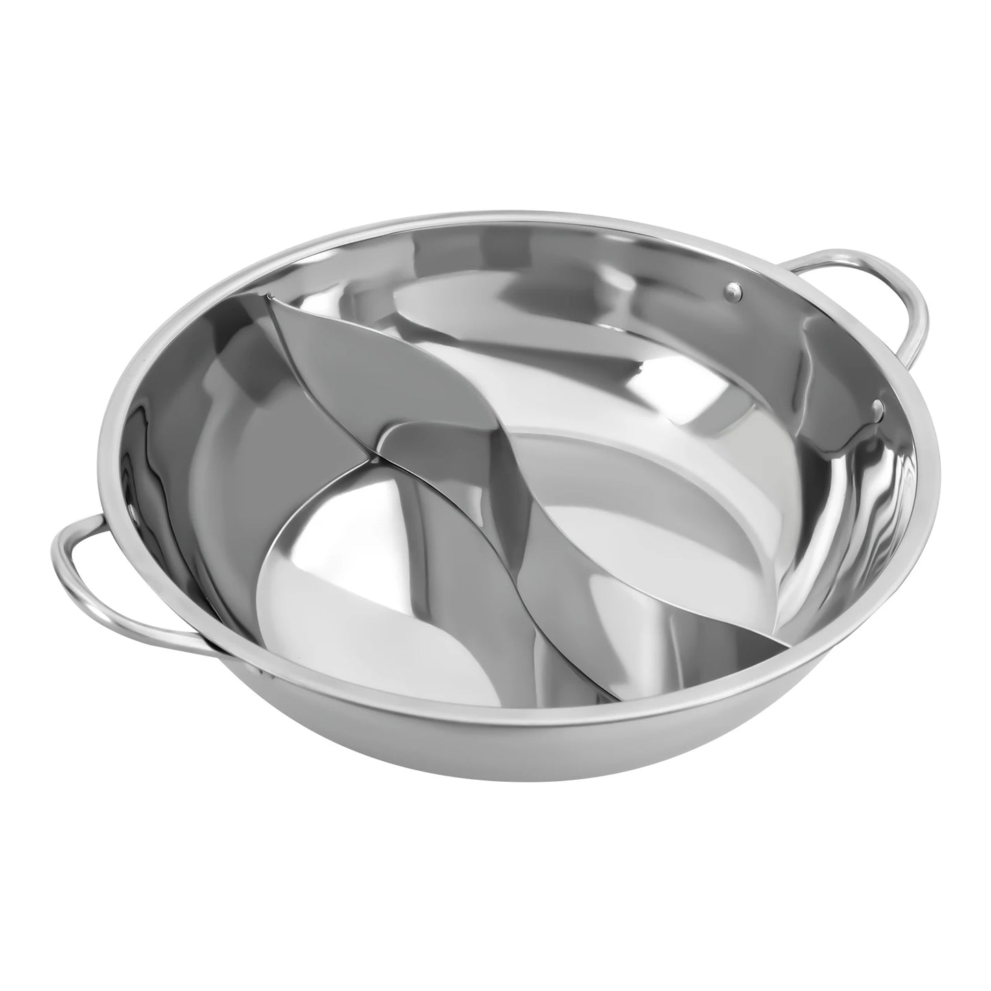 34cm Double Split Stainless Steel Hot Pot With Cover