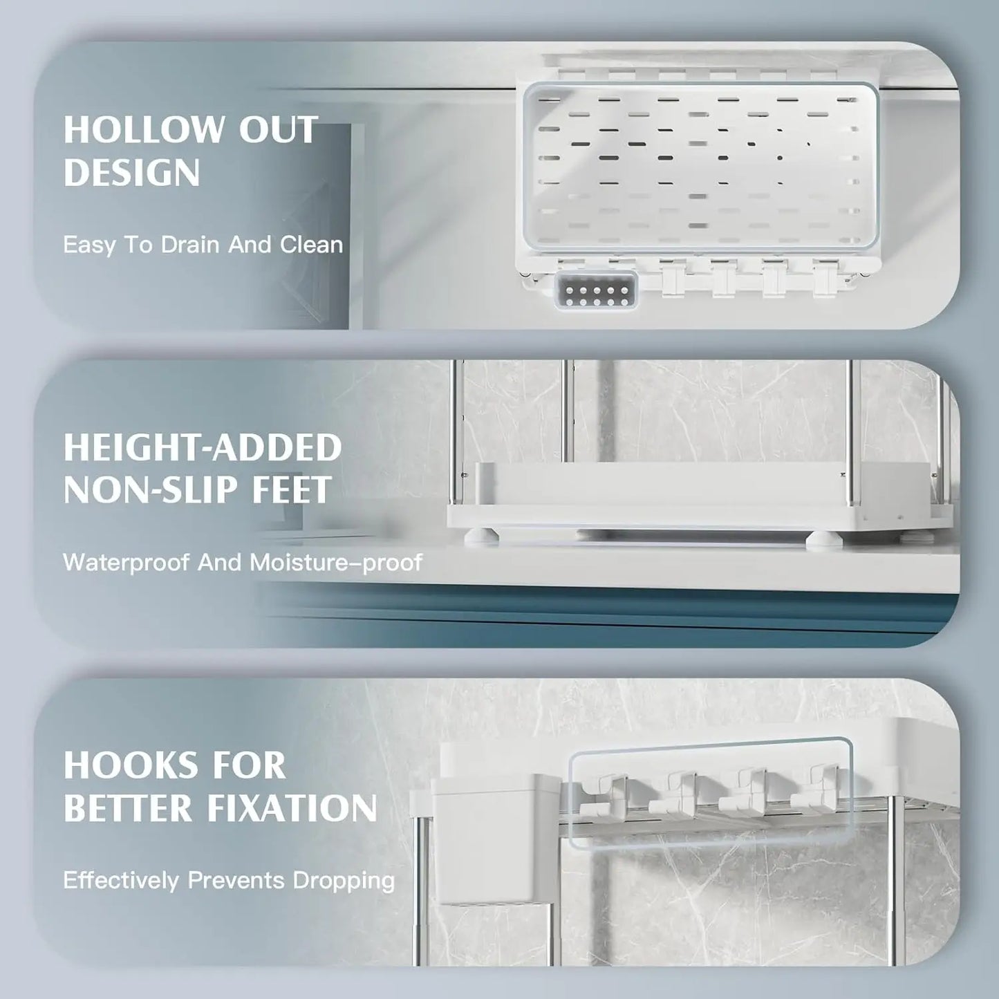 2 Tier Sliding Under Sink Organizer and Storage