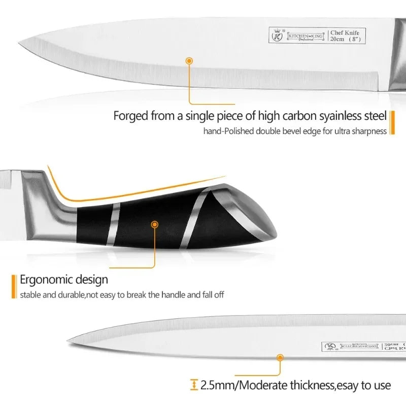 9 Pc Kitchen Knife Set With Sharpener