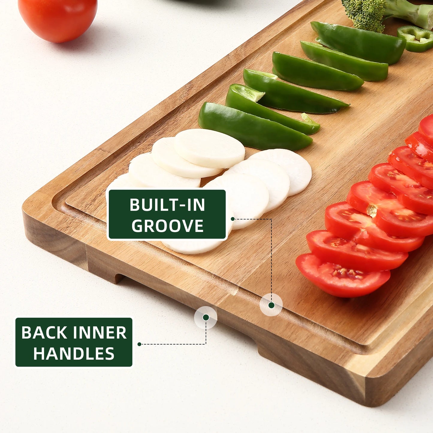 18" x 12" Large Acacia Cutting Board