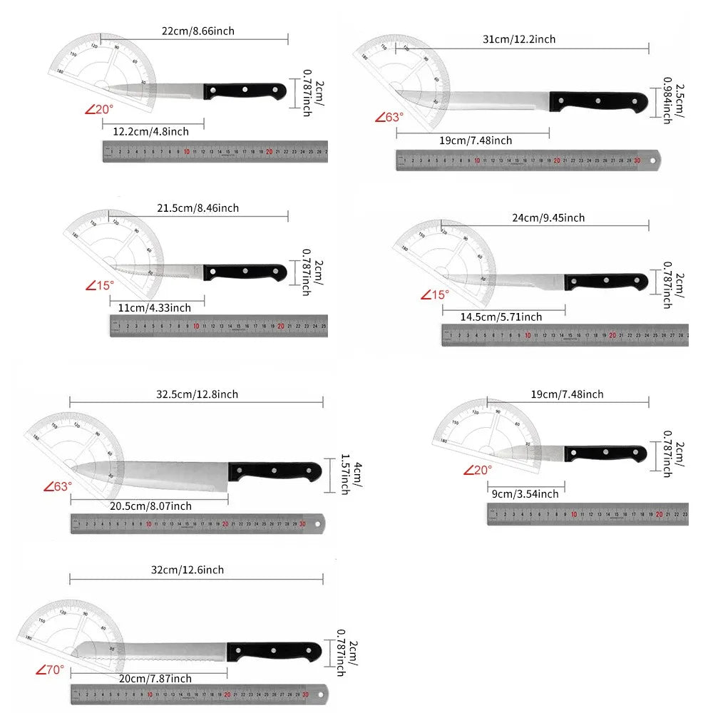 15pcs Chef Knife Set