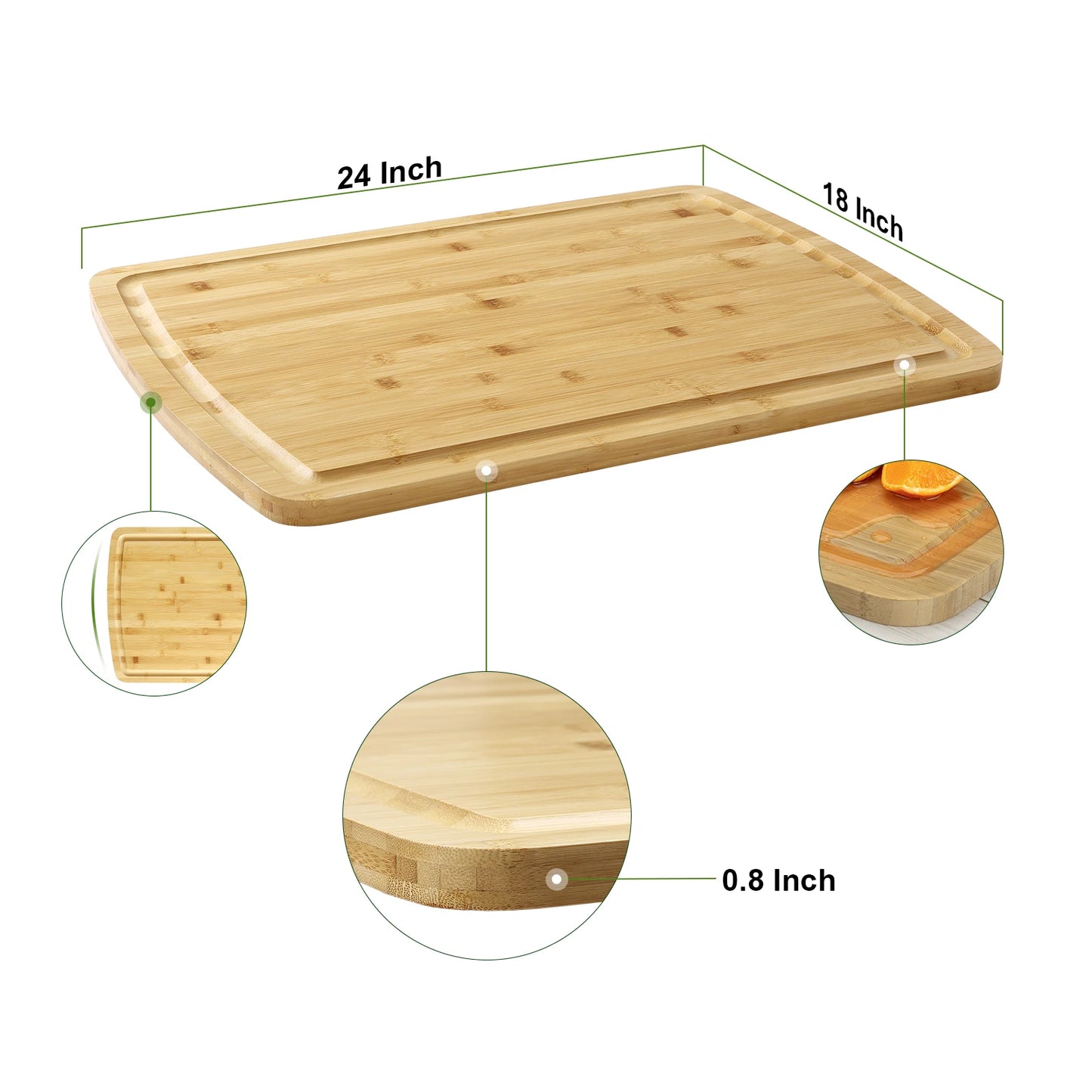Bamboo Cutting Board 24 x 18