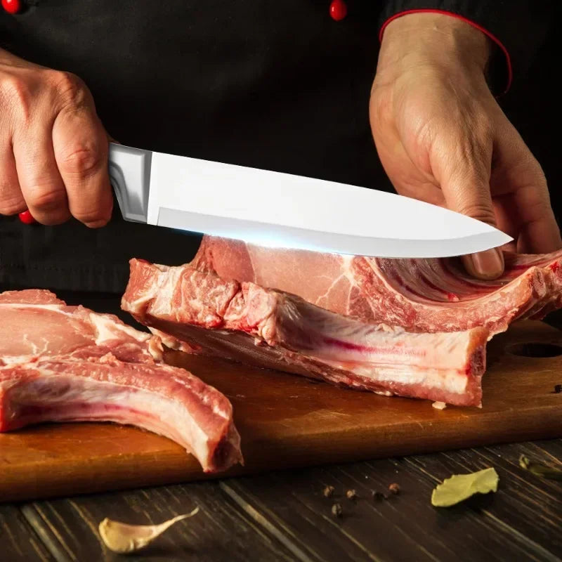 9 Pc Kitchen Knife Set With Sharpener