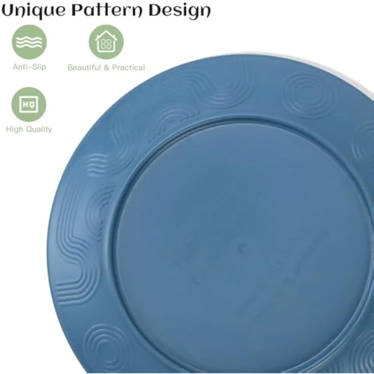 40-Piece Kitchen Plastic Wheat Straw Dinnerware Set For 8