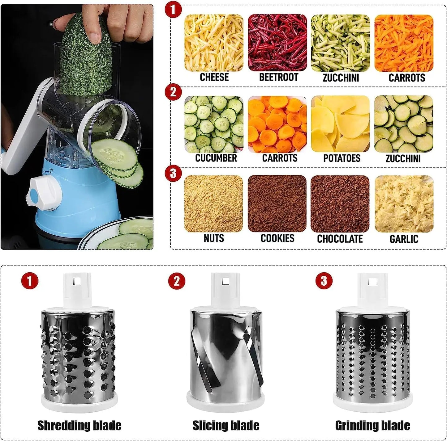 Rotary Grater For Kitchen
