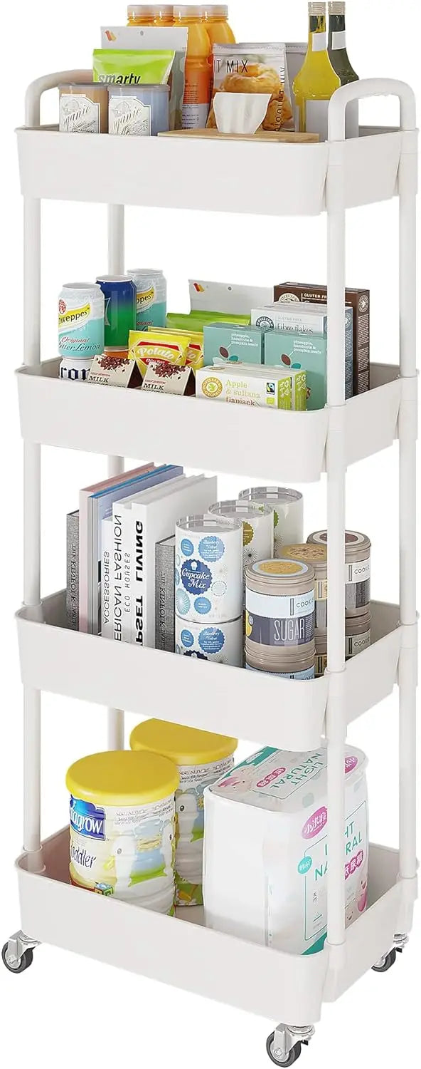 Kitchen Multifunction Utility Rolling Cart