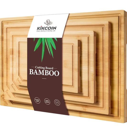 4-Piece XL Bamboo Cutting Board