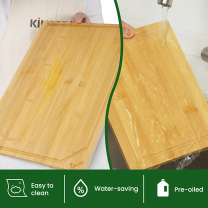 4-Piece XL Bamboo Cutting Board