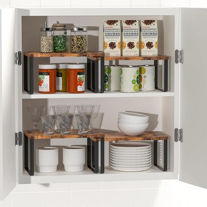 4-Pack Wooden Expandable Shelves
