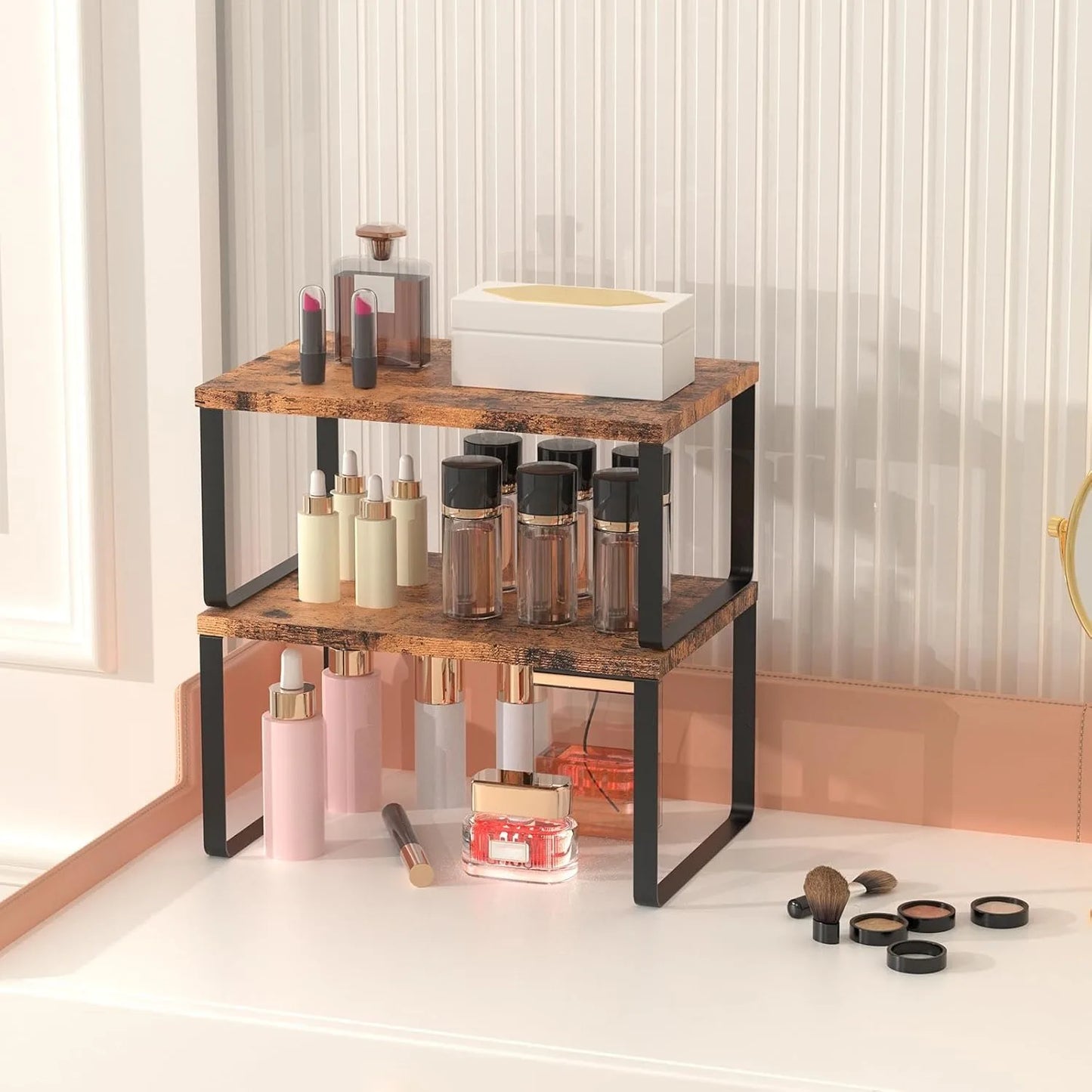 4-Pack Wooden Expandable Shelves