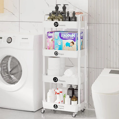 Kitchen Multifunction Utility Rolling Cart