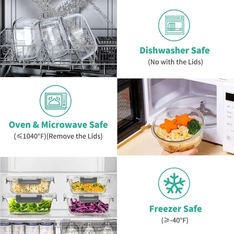 34pcs Food Storage Containers w/Lids