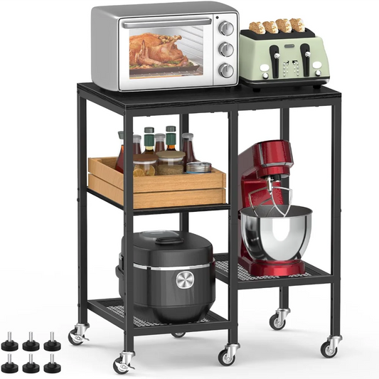 4-Tier Rolling Microwave Cart
