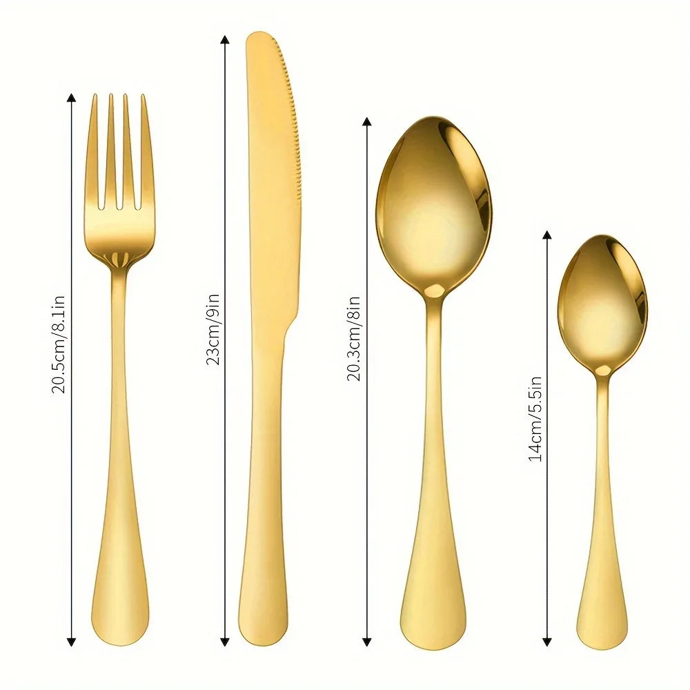 24pcs Stainless Steel Flatware Set w/Case