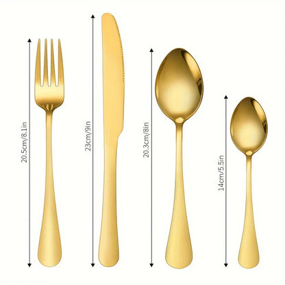 24pcs Stainless Steel Flatware Set w/Case
