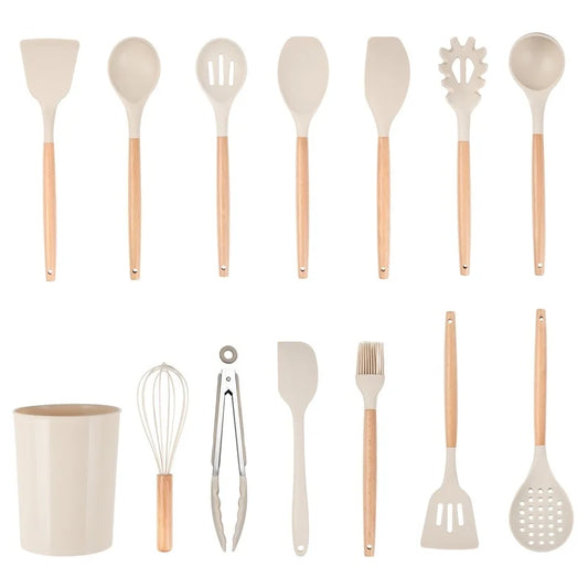 14pc Kitchen Cooking Utensil Set with Caddy