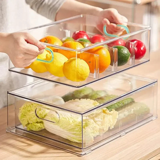4 Pack Stackable Refrigerator Organizer