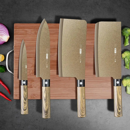 4 pc Titanium Kitchen Knife Set