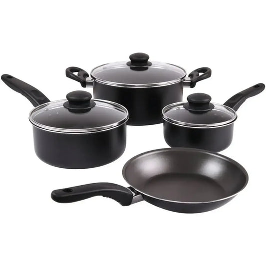 7-Piece Nonstick Black Cookware Set