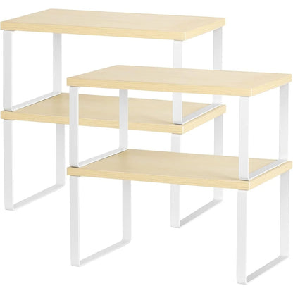 4-Pack Wooden Expandable Shelves