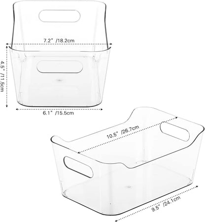 12 Pack Plastic Storage Bins, Multi-Use