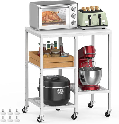 4-Tier Rolling Microwave Cart