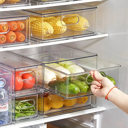 4 Pack Stackable Refrigerator Organizer