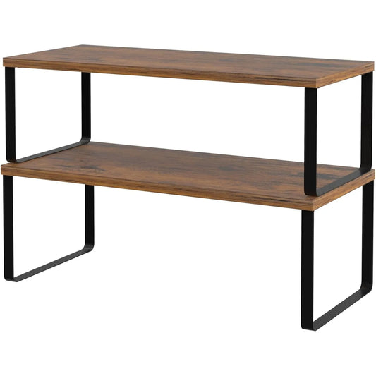 2-Pack Stackable Cabinet Shelf Organizer