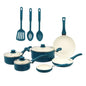 12 pc Corsair Blue Cookware Set