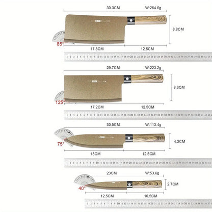 4 pc Titanium Kitchen Knife Set