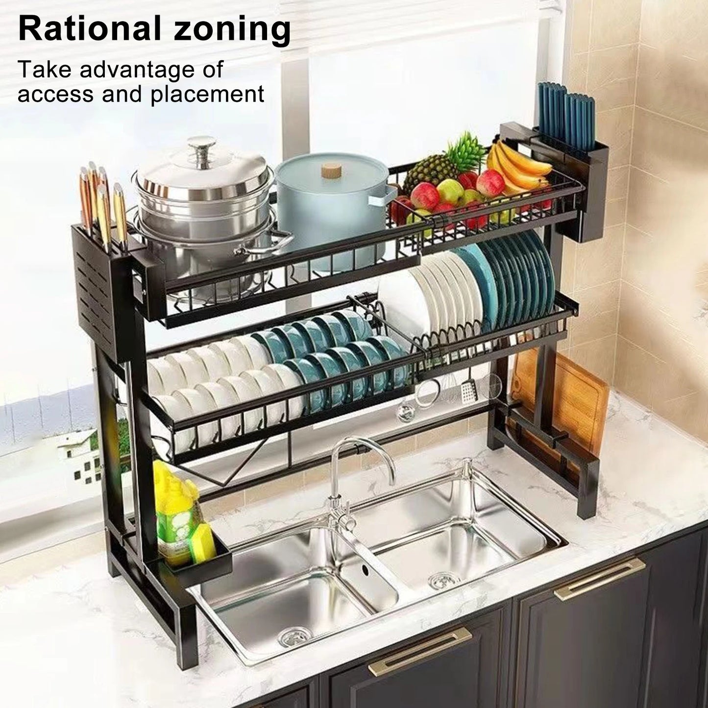 2 Tier Multifunctional Kitchen Rack