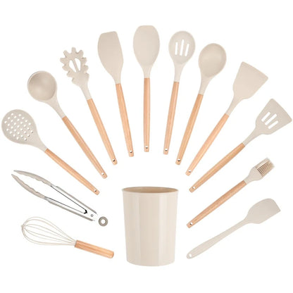 14pc Kitchen Cooking Utensil Set with Caddy