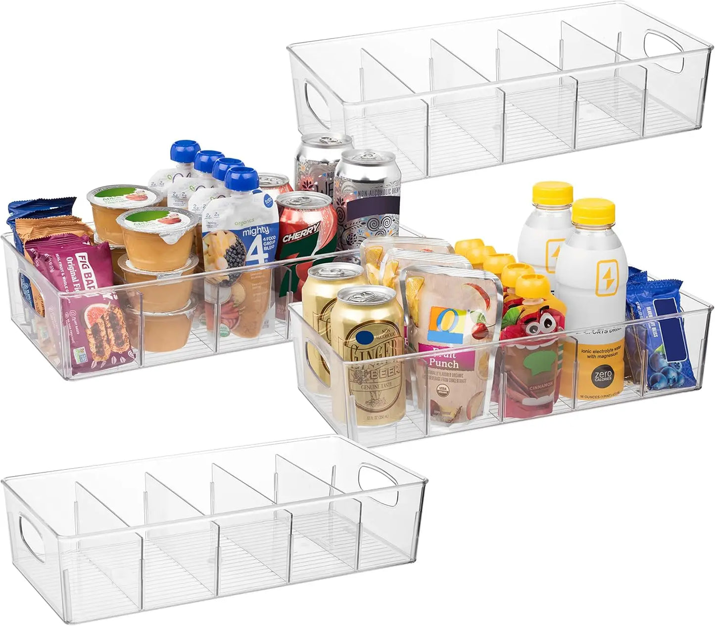 Plastic Pantry Organization and Storage Bins