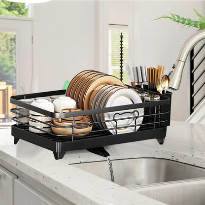 1 or 2-Tier Space-Saving Kitchen Dish Drying Rack