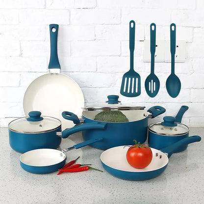 12 pc Corsair Blue Cookware Set